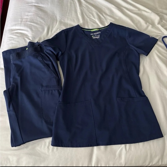 healing hands Other - HH Works by Healing Hands Navy Scrub Set